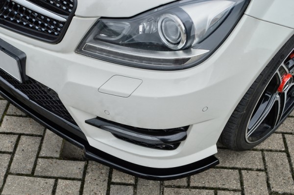 CUP Frontspoilerlippe aus ABS hochglanz schwarz Mercedes Benz C-Klasse, W204/ S204/ C204 AMG-Line Bj