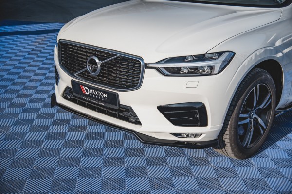 Front Ansatz V.1 für Volvo XC60 Mk2 R-Design schwarz Hochglanz