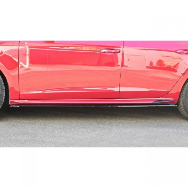 Seitenschweller Ansatz für v.1 Seat Leon Mk3 Cupra/ FR Facelift schwarz Hochglanz