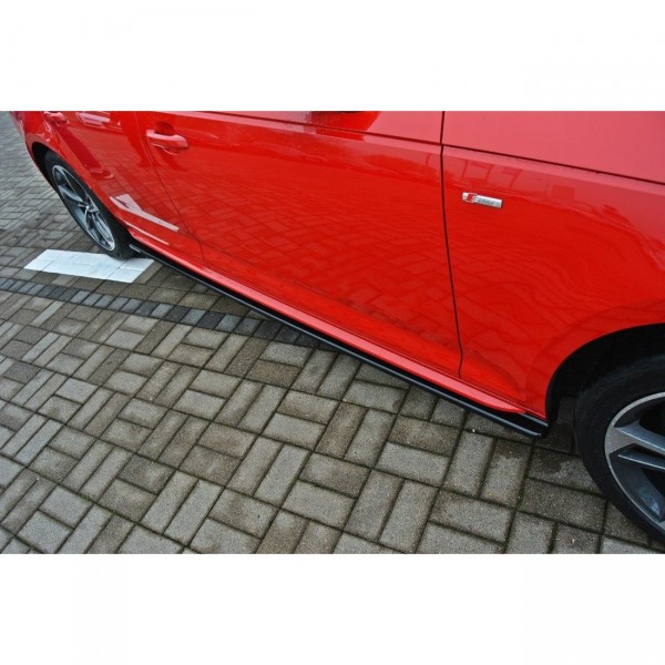 Seitenschweller Ansatz passend für Audi A4 B9 S-Line Carbon Look