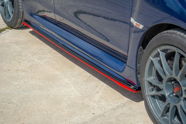 Seitenschweller Ansatz passend für V.2 SUBARU WRX STI schwarz Hochglanz