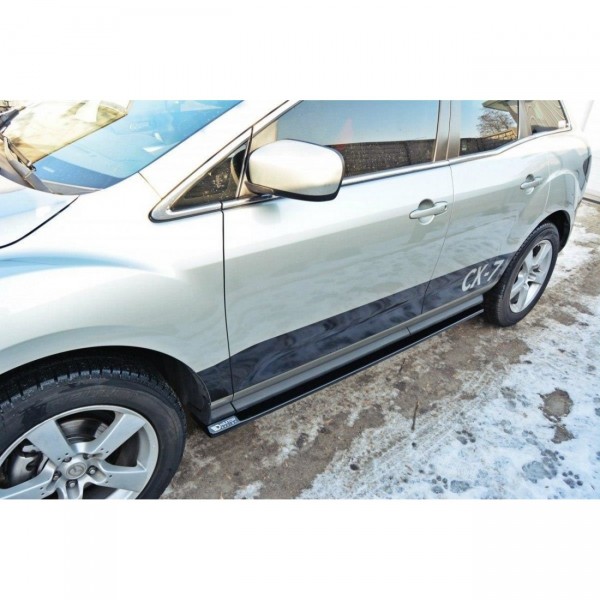 Seitenschweller Ansatz für MAZDA CX-7 schwarz Hochglanz