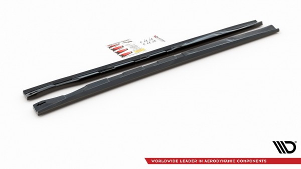 Seitenschweller Ansatz für Alfa Romeo 156 Facelift schwarz Hochglanz