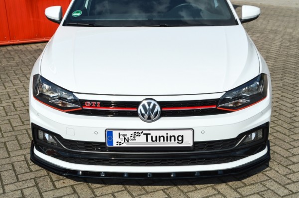 Cup Frontspoilerlippe aus ABS hochglanz schwarz VW Polo 6 GTI 2G (AW) ab Bj.: 2017-- nur für Polo GT