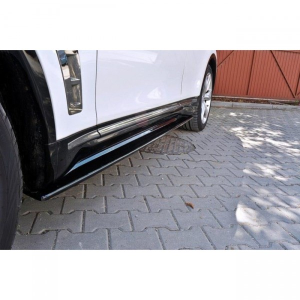 Seitenschweller Ansatz für INFINITI QX70 schwarz Hochglanz