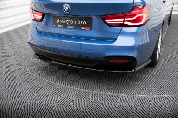 Heck Ansatz Flaps Diffusor für BMW 3er GT M-Paket F34 schwarz Hochglanz