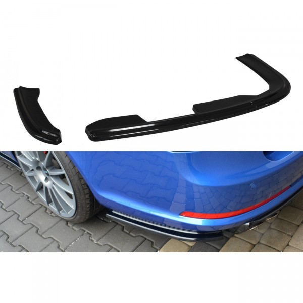 Heck Ansatz Flaps Diffusor für Skoda Octavia RS Mk2 / Mk2 FL Limousine / Combi schwarz Hochglanz