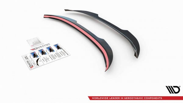 Spoiler CAP für Peugeot 308 SW Mk2 Facelift schwarz Hochglanz