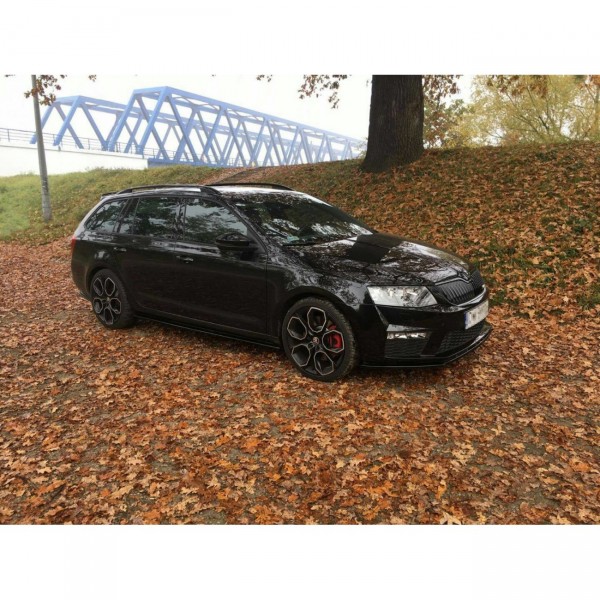 Spoiler CAP passend für SKODA OCTAVIA 3/3FL RS Kombi schwarz Hochglanz