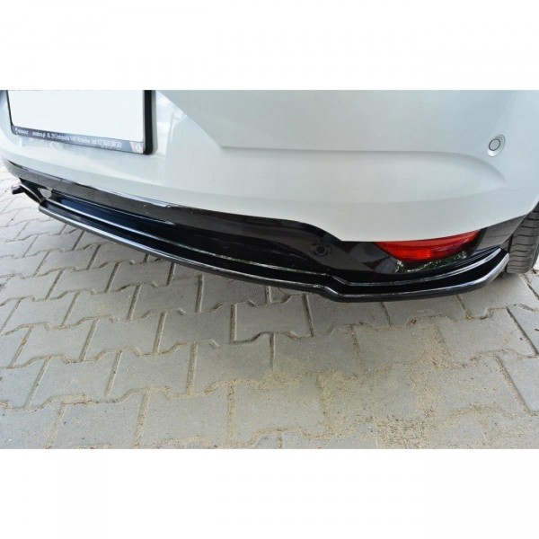 Heck Ansatz Flaps Diffusor passend für Renault Megane Mk4 Hatchback schwarz Hochglanz
