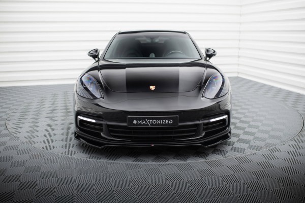 Front Ansatz V.2 für Porsche Panamera E-Hybrid / Panamera 4S 971 schwarz Hochglanz