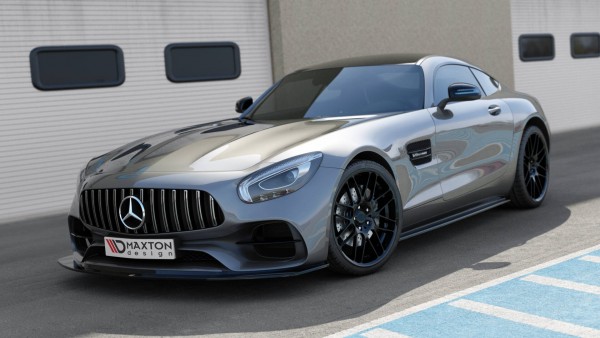 Front Ansatz für Mercedes-AMG GT S C190 Facelift schwarz Hochglanz