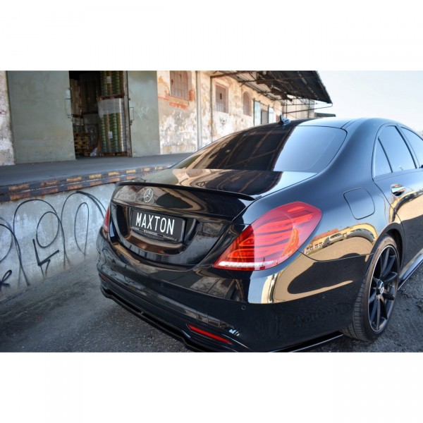 Spoiler CAP passend für Mercedes S-KLASSE W222 schwarz Hochglanz