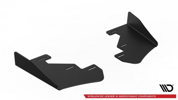 Robuste Racing Diffusor Heck Ansatz +Flaps für Ford Fiesta Mk8 ST schwarz Hochglanz