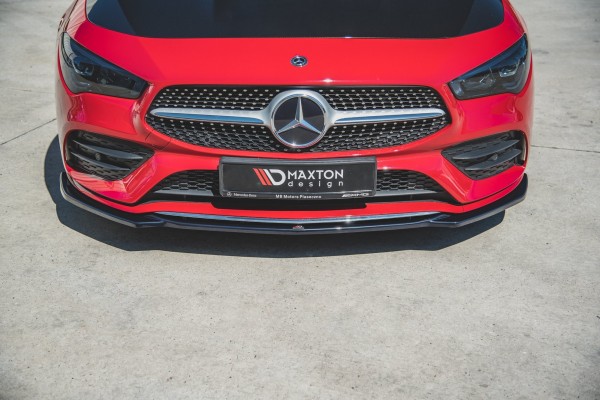 Front Ansatz V.1 für Mercedes-Benz CLA A35 AMG / AMG-Line C118 schwarz Hochglanz