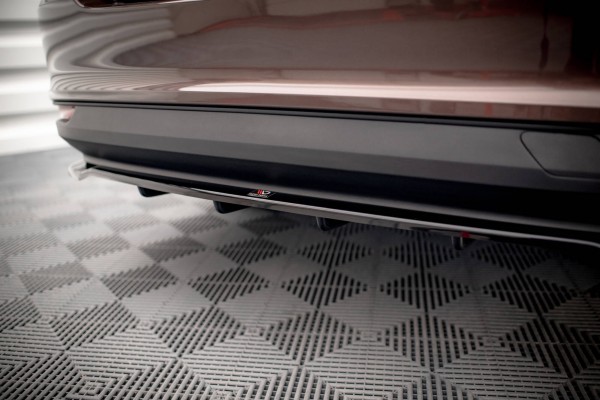 Mittlerer Diffusor Heck Ansatz DTM Look für Fiat Tipo S Limousine Mk1 schwarz Hochglanz