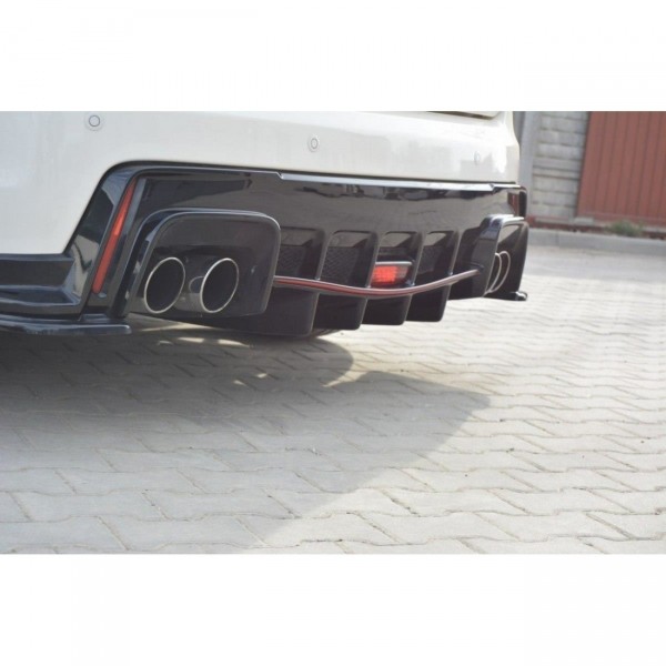 Diffusor Heck Ansatz für HONDA CIVIC IX TYPE R schwarz Hochglanz