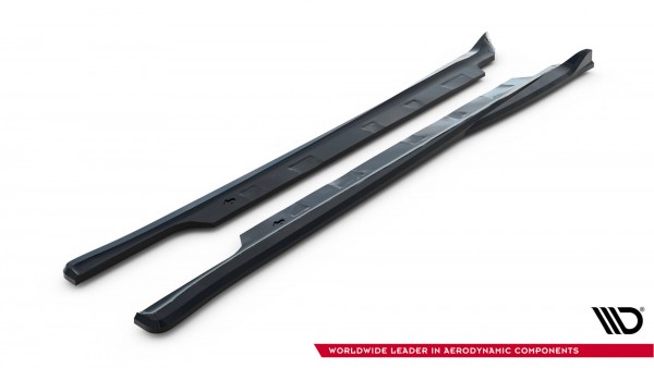 Seitenschweller Ansatz für V.2 für Tesla Model S Plaid Mk1 Facelift schwarz Hochglanz