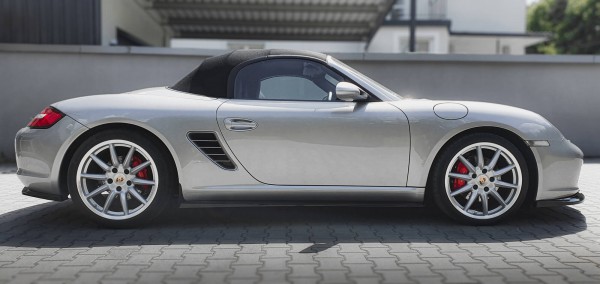 Seitenschweller Ansatz für Porsche Boxster 987 schwarz Hochglanz