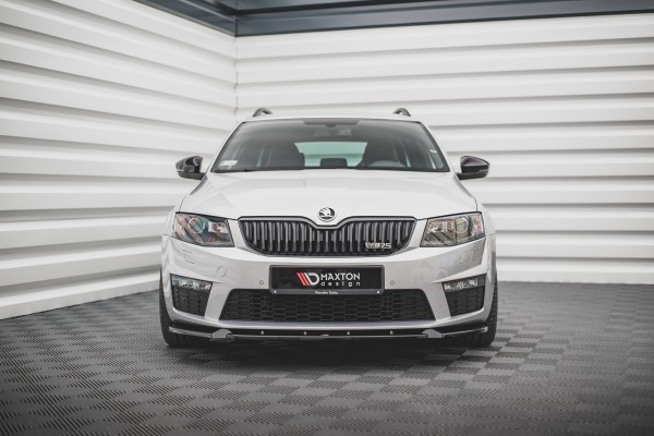 Front Ansatz V.3 für Skoda Octavia RS Mk3 schwarz Hochglanz
