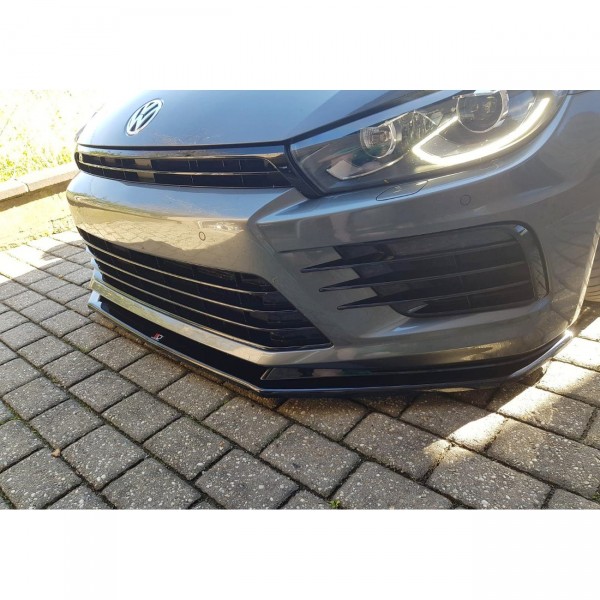 Front Ansatz V.1 für VOLKSWAGEN SCIROCCO MK.3 R FACELIFT schwarz Hochglanz