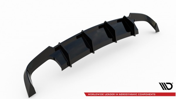 Diffusor Heck Ansatz für Audi S6 / A6 S-Line C7 FL schwarz Hochglanz