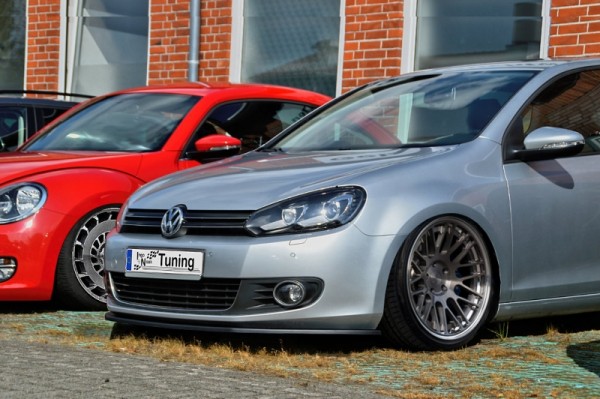 Cup Frontspoilerlippe aus ABS, nicht passend an Modell GTI + GTD hochglanz schwarz VW Golf 6, Typ.1K