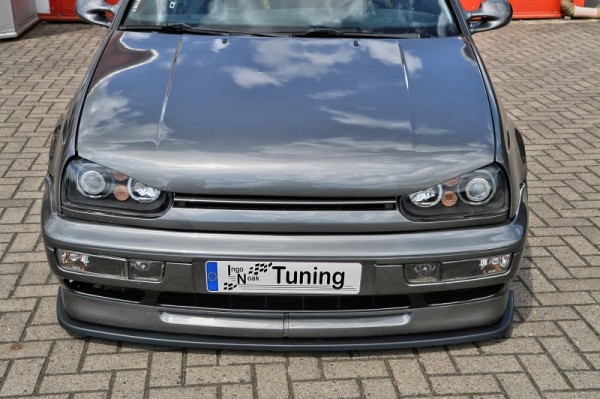 Cup Frontspoilerlippe aus ABS nur passend für GTI Spoiler hochglanz schwarz VW Golf 3, 1H Bj.: 1991-