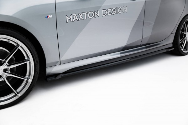 Seitenschweller Ansatz für V.3 für BMW 1er M-Paket F70 schwarz Hochglanz