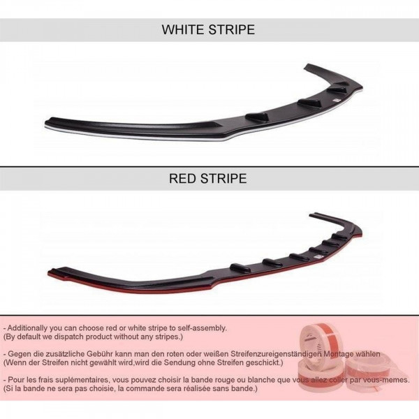 Mittlerer Diffusor Heck Ansatz passend für AUDI A7 S-LINE (FACELIFT) schwarz matt