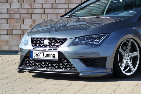 Frontspoiler Sportive aus ABS, 3 tlg. hochglanz schwarz Seat Leon 3, 5F ab Bj.: 2013- Passend für Ty