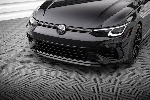 Front Ansatz V.7 für Volkswagen Golf R Mk8 schwarz Hochglanz