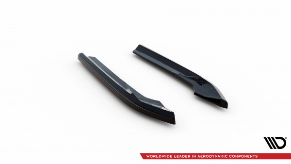 Heck Ansatz Flaps Diffusor V.2 für Audi A4 S-Line Avant B8 Facelift schwarz Hochglanz