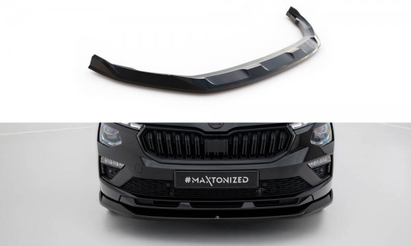 Front Ansatz V.1 für Skoda Kamiq Monte Carlo Mk1 Facelift schwarz Hochglanz