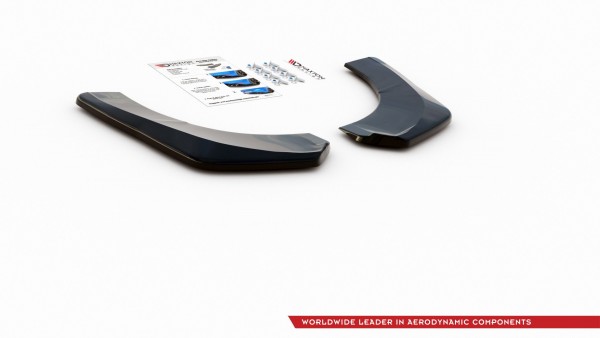 Heck Ansatz Flaps Diffusor für Skoda Kodiaq Mk1 Sportline schwarz Hochglanz