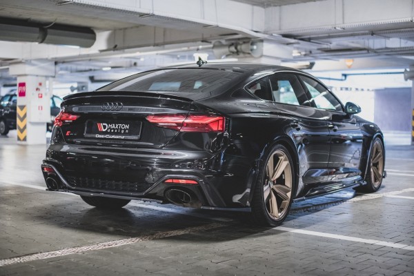 Mittlerer Diffusor Heck Ansatz für Audi RS5 F5 Facelift schwarz Hochglanz