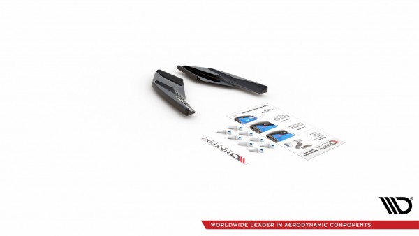 Heck Ansatz Flaps Diffusor für VW Golf 8 schwarz Hochglanz