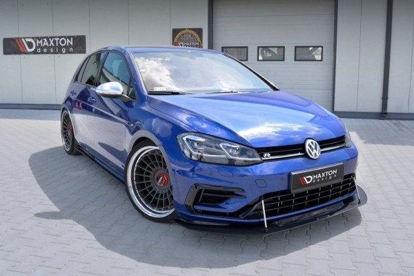 Racing Front Ansatz passend Carbon Look für VW GOLF 7 R Facelift - HYBRID