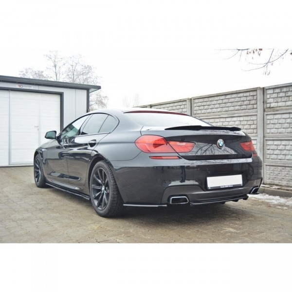 Mittlerer Diffusor Heck Ansatz passend für BMW 6er Gran Coupé M Paket DTM LOOK schwarz Hochglanz