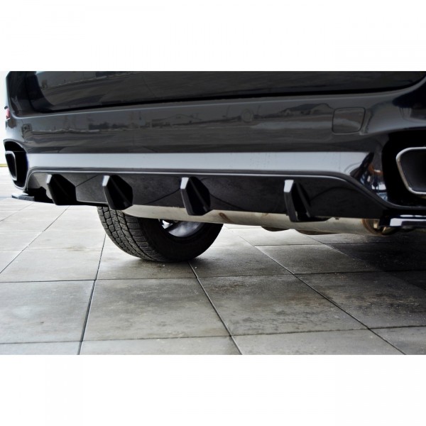 Diffusor Heck Ansatz für BMW X5 F15 M Paket schwarz Hochglanz