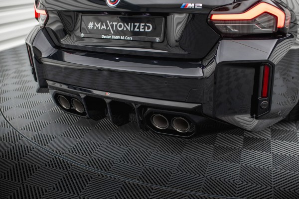 Diffusor Heck Ansatz V.2 für BMW M2 G87 schwarz Hochglanz