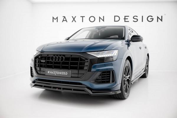 Front Ansatz für Audi Q8 Mk1 schwarz Hochglanz