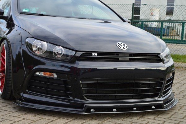 2 tlg, Frontspoiler bestehend aus Frontspoiler mit Spoilerschwert aus ABS hochglanz schwarz VW Sciro