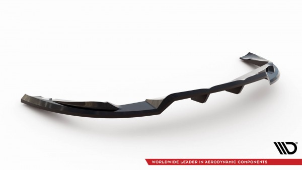 Hinten Splitter (mit einem vertikalem balken) für Opel Cascada schwarz Hochglanz