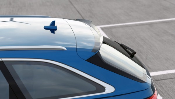 Spoiler CAP für Audi A6 Avant / A6 Allroad / A6 S-Line Avant / S6 Avant C8 schwarz Hochglanz