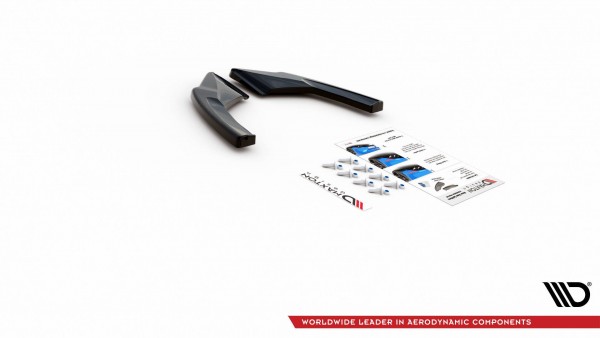 Heck Ansatz Flaps Diffusor V.1 für Volkswagen Golf GTI / GTE Mk8 schwarz Hochglanz