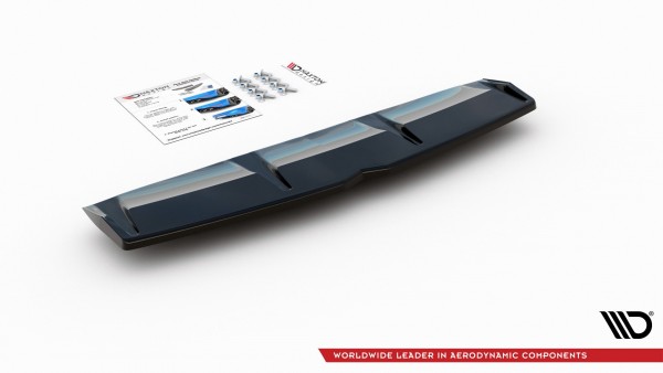 Mittlerer Diffusor Heck Ansatz für Hyundai I30 N Mk3 Fastback schwarz Hochglanz
