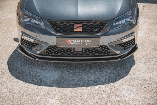 Front Ansatz V.5 für Seat Leon Cupra / FR Mk3 FL schwarz Hochglanz
