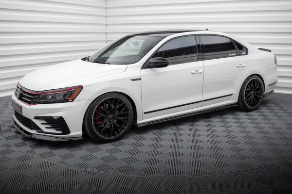 Seitenschweller Ansatz für Volkswagen Passat GT B8 Facelift USA schwarz Hochglanz