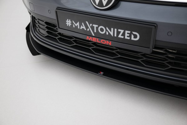 Street Pro Front Ansatz für +Flaps für Volkswagen Polo GTI Mk6 Facelift schwarz Hochglanz